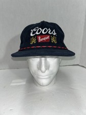 Coors Banquet Hat Men  s Navy Blue Trucker Rope Snapback Baseball Cap Vintage