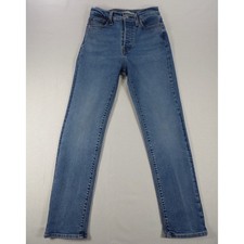 Levi's Wedgie Straight Jeans Women 26 Blue Excellent High Rise Button Fly Denim