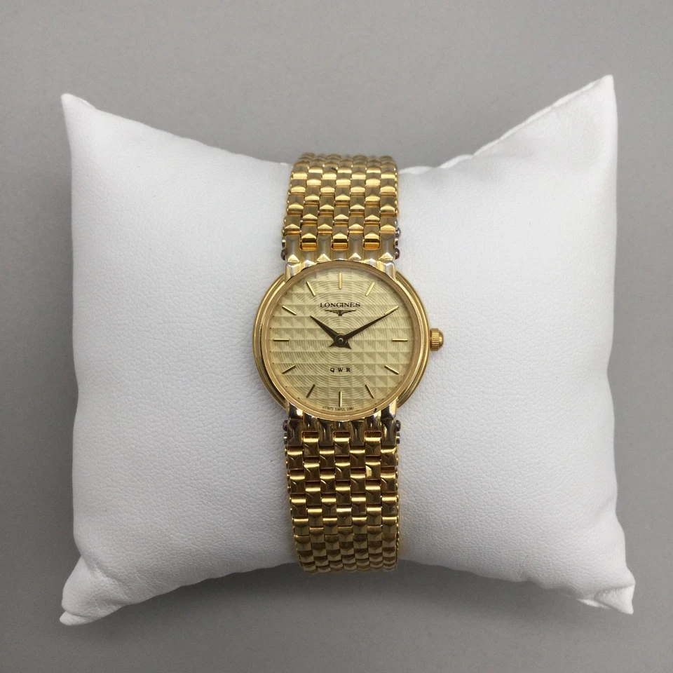 Longines Dress Watch Womens 23mm Gold Tone Stainless Swiss NO CLASP New Battery - Image 2 of 4