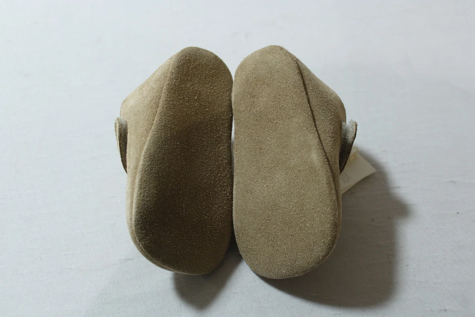 Zapatillas Zara para niños pequeños 100 % cuero de vaca CD4 marrón arena talla US:3 Foto 4 de 4