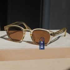 Vintage Men's brown polarized Sunglasses Retro Women brown Sun Glasses UV400