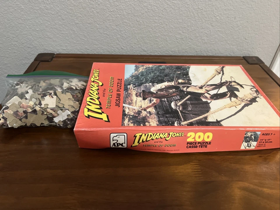 Rompecabezas de 200 piezas Temple of Doom 1984 Indiana Jones de colección APC Foto 2 de 3