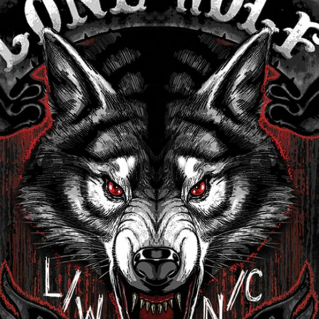 Jumbo Lone Wolf No Club Motorcycle Biker Tattoos Animal USA