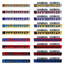 Car Body HYBRID Grille Emblem Side Door Rear Trunk Lid Badge Decal Sticker