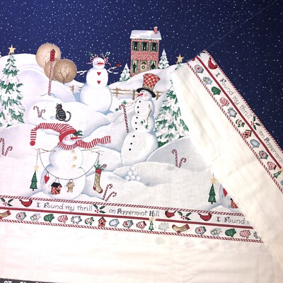Daisy Kingdom I Found My Thrill On Peppermint Hill Border Cotton Fabric 1/2 Yd