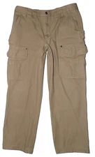 Men's Duluth Trading Co. Khaki Fire Hose Relaxed Fit Cargo Work Pants 35-36x30