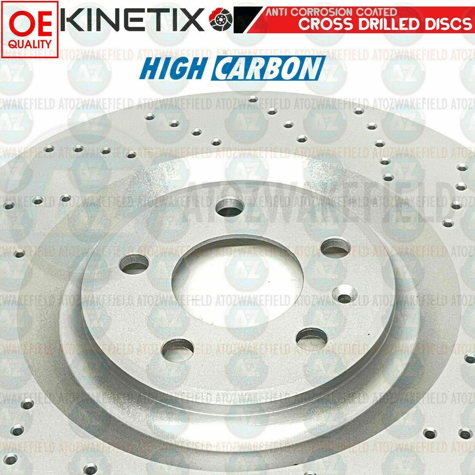 FOR AUDI SQ7 TDI REAR DRILLED HIGH CARBON BRAKE DISCS APEC PADS