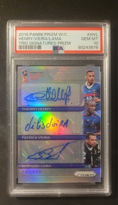 Topps Prizm Henry Vieira Lama /20 PSA 10 Trio Autograph Triple Signatures Auto