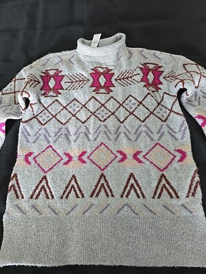 NWT Lou & Grey Multicolor Chunky Knit Sweater Pullover Medium MRP 89.50 RN140923