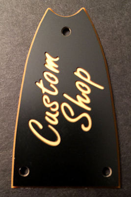 GUITAR TRUSS ROD COVER Engraved EPIPHONE Scoop Casino - CUSTOM SHOP - BLACK GOLD