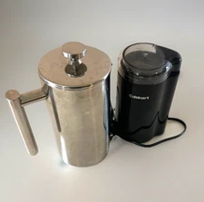 Secura Coffe Press & Visionary Electric Coffee Grinder