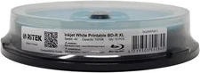 Ritek 100GB WHITE INKJET HUB Triple Layer 4X Blu-ray BD-R XL 10-Pak