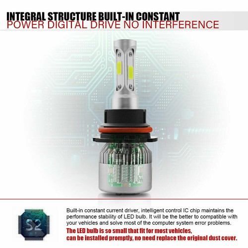 For Caprice 1991-1996 6000K 2X Front LED Headlight Bulbs High-Low Beam - Picture 5 of 12