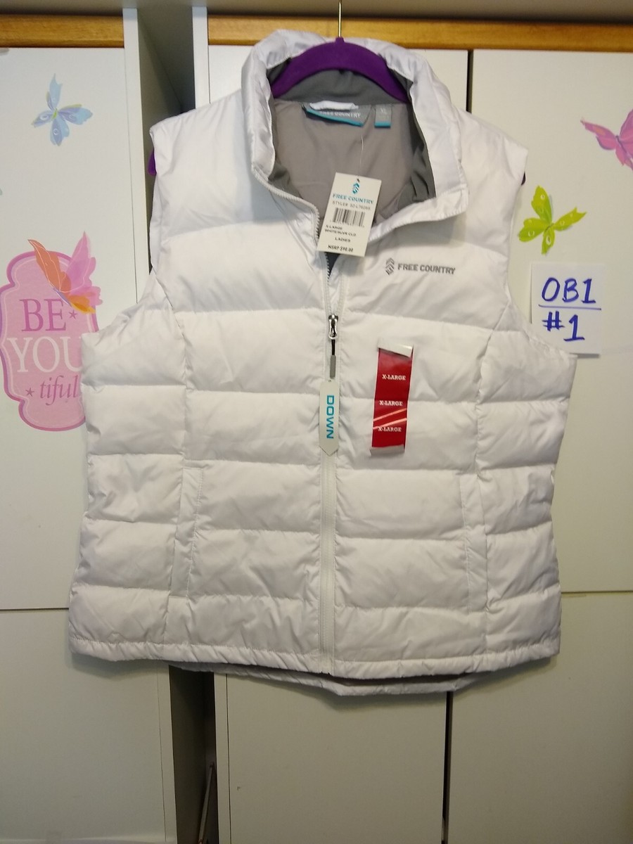 Quilted Vest Free Country White Vest Women's Free Country Size L