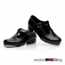 Tap Dance Shoes Women Shoes Leather Black Jazz Step Dance Shoes Clogging Shoes