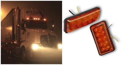 #2x 12V Orange Seitenblinker Led-Lampen Bus Van für Ford Renault Fiat VW Peugeot