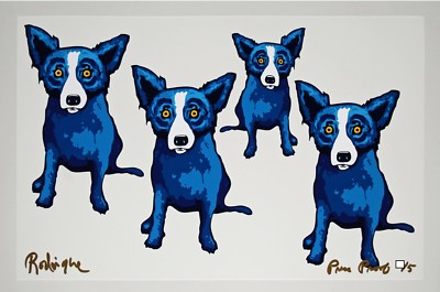 George Rodrigue Blue Dog Take All Of Me Silkscreen Print Signed