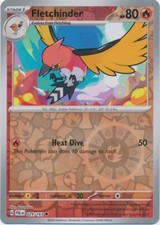 Reverse Holo Fletchinder 029/193 Uncommon Paldea Evolved Pokemon TCG