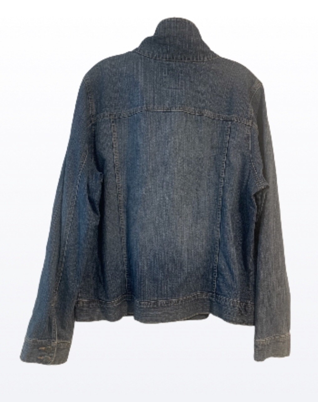 Denim Jacket Collared Button Down Front, 2 Button… - image 4