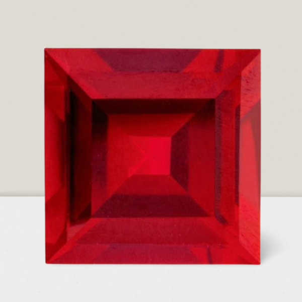 Ruby Square Cut Gemstone 1.30 Cts - 7 mm AAA+ Loose Gem