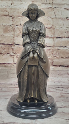 Elegant Chiparus Art Déco Joan Von Arc Katholisch Bronze Statue Fein Skulptur