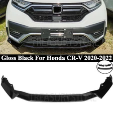 For Honda CR-V 2020-2022 Gloss Black V Style Front Bumper Lower Lip Splitter Kit