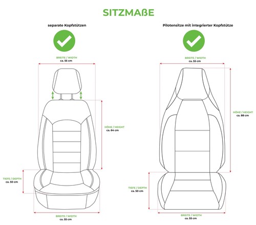 Nio ET5 EL7 ET7 Baujahr ab 2022 kompatible Schonbezüge in Schwarz / Grau DS1 - Bild 5 von 10