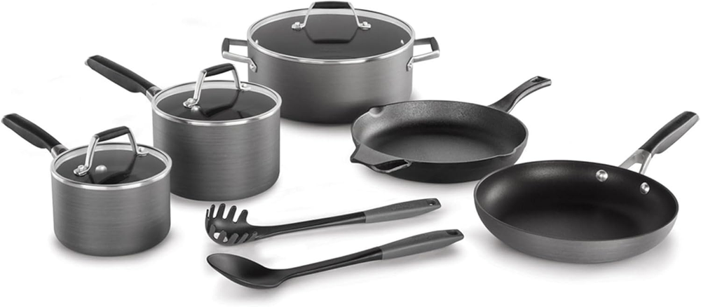 Select Classic Hard Water Based Anodized Nonstick Versatile 10 Piece Pots and Pa