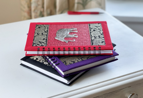 Handmade Elephant Journal - Refillable Lined Hardcover Spiral Notebook Diary - Picture 5 of 18