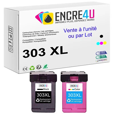 PREMIUM - Cartouches d'encre compatibles avec imprimantes HP ( Série 303 XL )