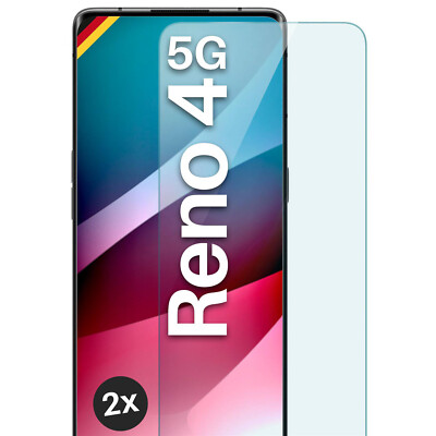 2x Echt Glas für Oppo Reno4 5G Panzerfolie HD Hartglas Premium Displayschutz