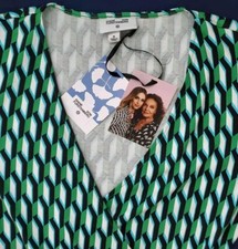 Diane Von Furstenberg DVF x Target Midi Arrow Geo Green Wrap Dress Size M NWT