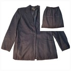 <!--F#f_0-->LIZ CLAIBORNE COLLECTION Suit Navy Blue 2 Piece Skirt Set Size Petite 10 Small <!--F/-->