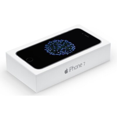Apple iPhone 7 128GB Schwarz Silber - Klasse B Guter Zustand + Apple Box