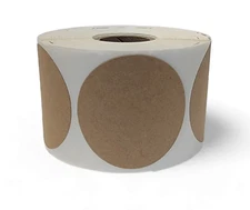 Kraft Paper Stickers - Blank 2.5" Round for Arts and Craft - 250 Labels