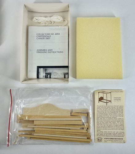 House of Miniatures Dollhouse Furniture Bed Chest Drawers Tables Chairs 6 Lot - Picture 6 of 13
