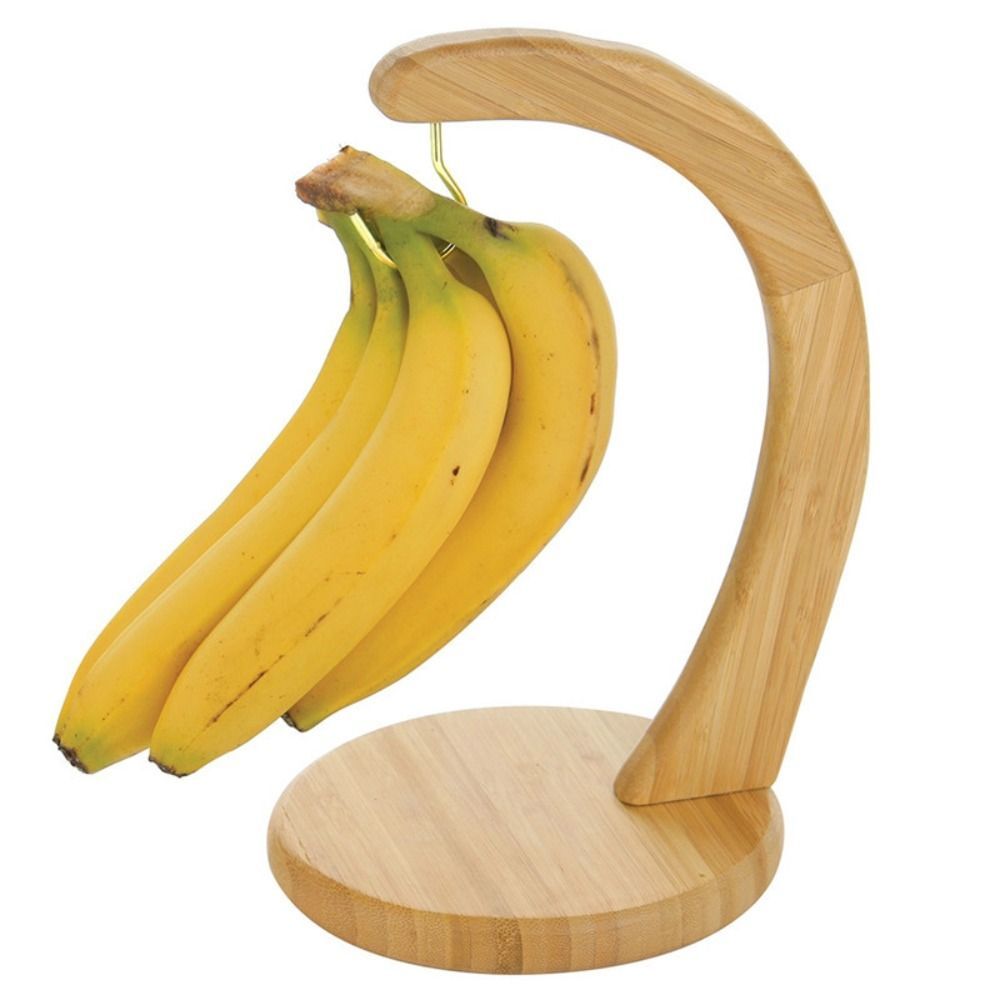 Sturdy Wooden Banana Rack With Hook Fruit Display Hanger Home eBay