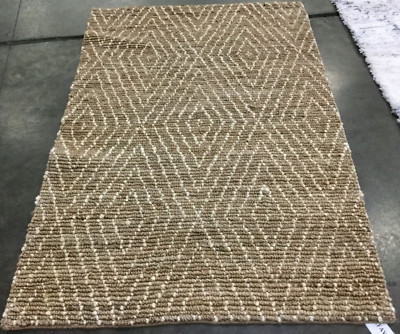NATURAL / IVORY 4' X 6' Broken Thread Rug, Reduced Price 1172662000 BOH702B-4
