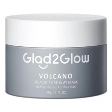 Anti-Aging Clears Blackheads Pores Acne GLAD2GLOW Volcano Detox Clay Mask 30g