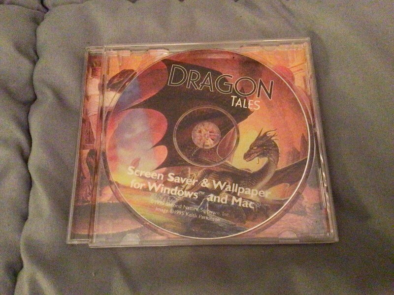 Dragon Tales CD-Rom- Fantasy Screensaver Disc From 1995- Great Condition