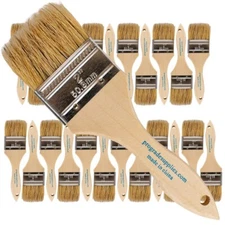 24Pk - 2.5" Chip Brushes for Paints, Stains, Varnishes, Glues & Gesso