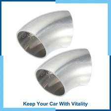 Pack(2) 45 Degree Mandrel Bend Exhaust Elbow Pipe SS304 Stainless Steel Tube