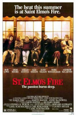 ST. ELMO'S FIRE Movie POSTER 11 x 17 Rob Lowe, Demi Moore, Andrew McCarthy, A