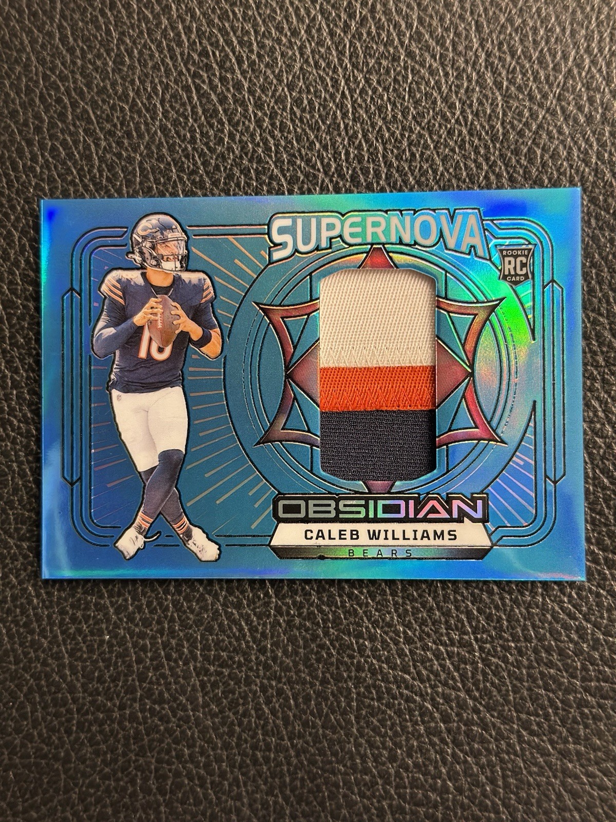 Caleb Williams Panini Obsidian Supernova Swatches #SNCWS Blue