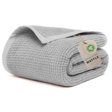 GOTS Certified 55"X60" Throw 100 Organic Cotton BlanketScottish Grey