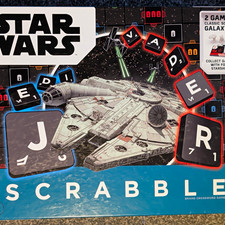 Hasbro Star Wars Scrabble Board Game 2 Games in 1 Complete Game 2014