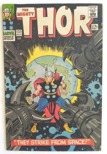 Mighty Thor #131 1966 Vintage marvel Comic Hercules Jane Foster Warriors Three