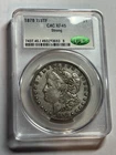 1878 7/8TF Strong Morgan Silver Dollar $1 CACG XF45 Choice Coin Tough Variety