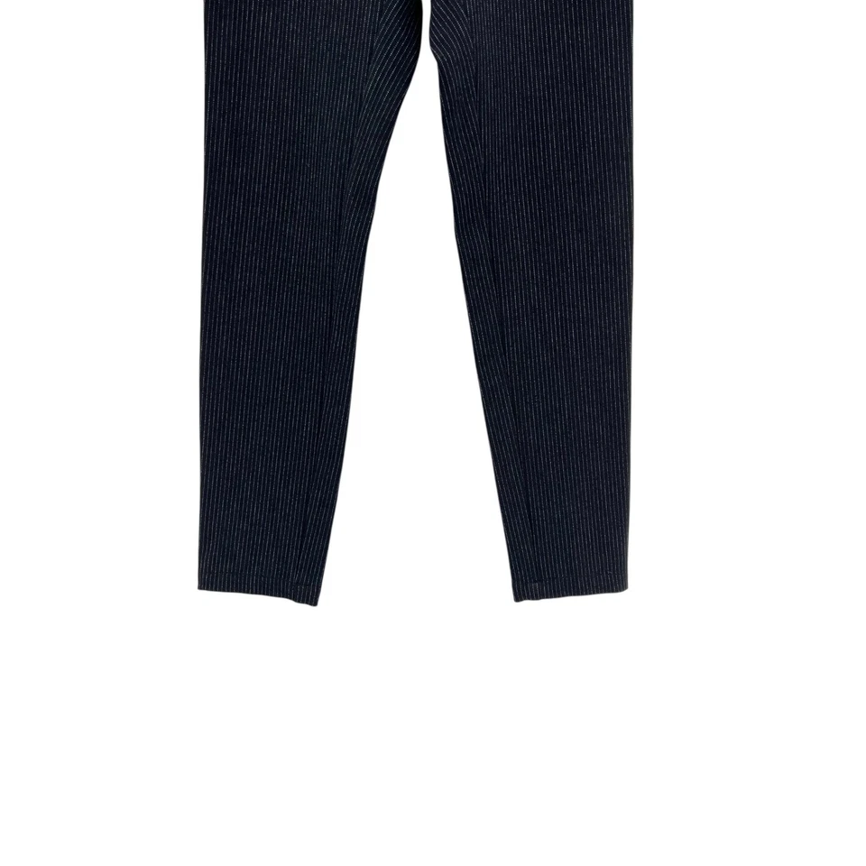 Joseph Pinstripe Leggings Trousers Gabardine Stretch Black Size 34 US 2 - Image 4 of 4