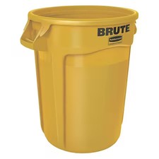 Rubbermaid Commercial Fg262000yel Brute 20 Gal Round Heavy Duty Plastic Can,
